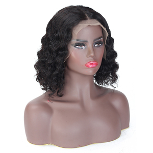 Bán Buôn Màu Sắc Tự Nhiên Sâu Sóng Bob Tóc Giả Brazil Trinh Nữ Nhân Tóc Pre Ngắt Ngắn Bob Tóc Giả 13X4 Ren Phía Trước Tóc Giả Tóc Con Người - Product Image 2