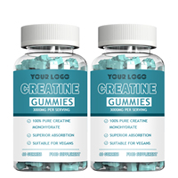 Gummies de créatine monohydrate à marque privée, véganes, pour la croissance musculaire, supplément pré-entraînement, énergie et performance, pour adultes