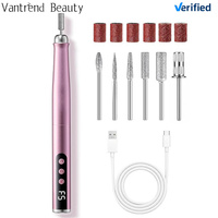 Vantrend Beauty Mini Ponceuse à Ongles Électrique Portable Rechargeable en Forme de Stylo 25000 tr/min pour Manucure et Pédicure