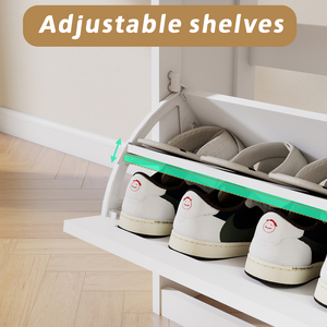 <b>Shoe</b> Storage <b>Cabinet</b> With 4 Flip Drawers Freestanding Organizer Adjustable Shelf <b>Entryway</b> <b>Shoe</b> <b>Cabinet</b> - Product Image 5