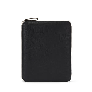 कस्टम मुद्रित लोगो लक्जरी वास्तविक चमड़े ए 5 फ़ाइल फ़ोल्डर कार्यकारी व्यापार पोर्टफोलियो सम्मेलन चमड़े के पैफोलो जिपर - Product Image 6