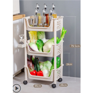 Étagère mobile multi-niveaux sur roulettes, écologique et durable, pour cuisine, armoire et outils - Product Image 2
