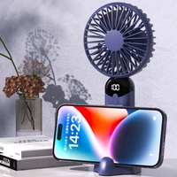 Ventilateur miniature portable à affichage numérique personnalisable, rechargeable par USB, ventilateur électrique à batterie pour bureau, extérieur