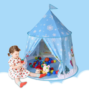 Tienda de Campaña Infantil Plegable con Forma de Castillo de Princesa, Juguete Deportivo Unisex, Lona de Poliéster Resistente, Estilo Tipi - Product Image 3