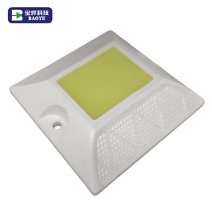 Marqueur routier de sécurité LED, feuille réfléchissante œil de chat, en plastique ABS, borne solaire routière - Product Image 1