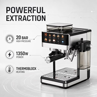 Machine à café expresso entièrement automatique populaire avec chauffage thermobloc et broyeur réglable, idéale pour les petites entreprises