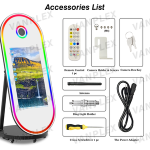 Photomaton à impression instantanée direct usine, écran tactile 60'' 32'', compatible appareil photo <span class=keywords><strong>reflex</strong></span>, expédition US en 1 jour, design breveté - Product Image 4