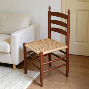 Chaises de salle à manger modernes en bois massif, écologiques, imperméables, avec dossier en corde tressée, style Shaker, meubles décoratifs pour la maison - Product Image 2
