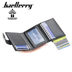 Baellerry Men's Card Holder 4 Inch PU Leather <b>RFID</b> Blocking Multi Slot <b>Wallet</b> for Credit Cards Everyday Use - Product Image 2