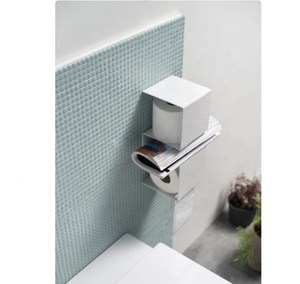 Portariviste multifunzionale in metallo per carta igienica in metallo per la casa con portariviste con porta carta igienica - Product Image 4