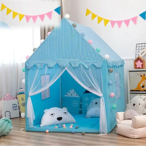 Tente de jeu pour enfants en gros, tente d'intérieur bleue pour bébés, tente de lit pour enfants - Product Image 1
