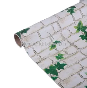 新设计高品质防潮3d聚氯乙烯自然美丽粘合壁纸出售