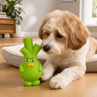 Jouet grinçant en latex pour chien, en forme d'oignon vert, jouet à mâcher pour nettoyer les dents des chiens de petite et moyenne taille