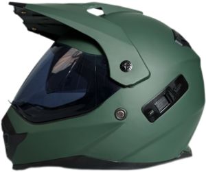 <span class=keywords><strong>Casco</strong></span> de Motocross DOT, Color Verde Negro Mate, para Aventura Todoterreno, Protección Segura Contra Impactos para Adultos, con Visera - Product Image 1