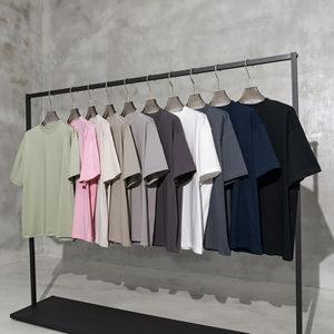 T-Shirt oversize a tracolla in cotone pesante in bianco asciugatura rapida maglietta grafica Vintage da uomo - Product Image 2