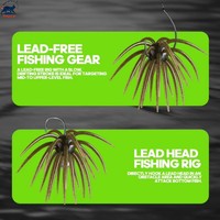 OEM Leurre souple écologique en TPE 18g 5 pouces, type oursin de mer flottant, avec tentacules, pour pêche au drop shot et Texas Rig