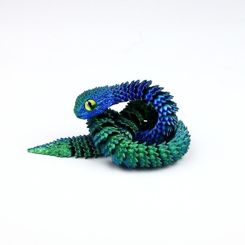 Vipère bleu vert 30cm