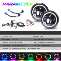 Feux antibrouillard LED de haute qualité de 4,5 pouces, phares de 7 pouces, feux antibrouillard ambrés de 4,5 pouces (45 pouces) pour Jeep Wrangler JL JK