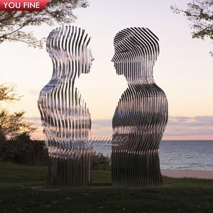 L'<span class=keywords><strong>uomo</strong></span> moderno scompare scultura in acciaio inox per esterni per il prato - Product Image 3