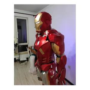 Tuta in ferro a grandezza naturale uomo Robot Costume Cosplay Tony Stark Mk5 statua adulto Cosplay giocattoli Robot prezzo Light Up Robot Costume