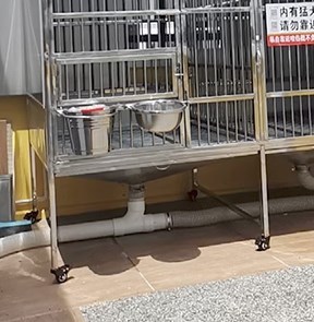 Modulaire luxe massief roestvrijstalen hondenkennel op maat gemaakte extra sterke grote hondenbench leverancier - Product Image 5