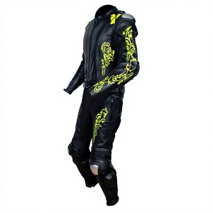 Combinaison de moto en cuir noir pour homme, une pièce, équipement de protection pour la conduite - Product Image 2