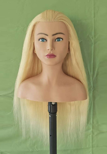 Venta caliente Europa cara femenina 100% cabello humano entrenamiento <span class=keywords><strong>maniquí</strong></span> cabeza de <span class=keywords><strong>muñeca</strong></span> simulada con hombros para <span class=keywords><strong>peluquería</strong></span> - Product Image 6