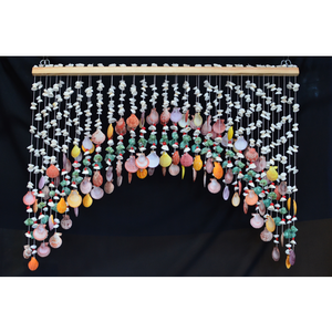 Rideau de coquillages, rideau à perles pour la décoration du salon, rideaux faits à la main en coquillages marins naturels - Product Image 6