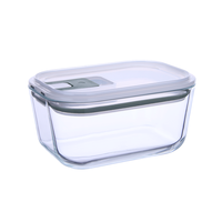 Contenants de rangement en verre transparent pour cuisine, boîtes alimentaires hermétiques pour l'organisation du réfrigérateur, les collations, les fruits et la préparation des repas (vente en gros)