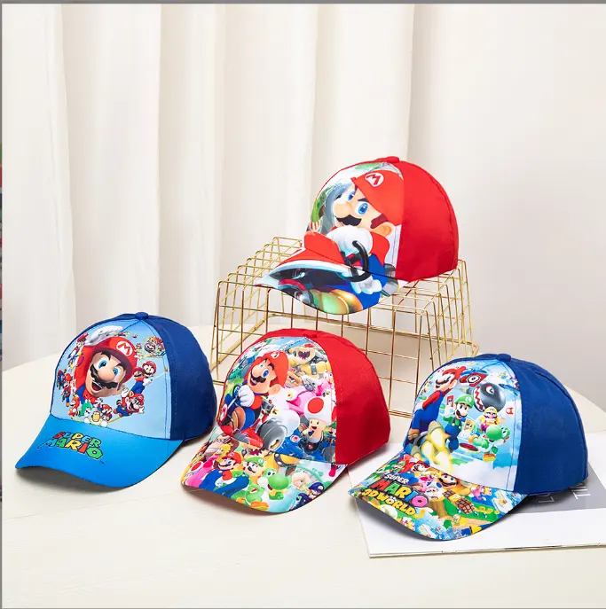 Topi Baseball Hip-hop anak laki-laki, tutup kepala kartun Hip-hop dapat disesuaikan untuk anak-anak