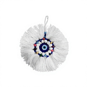 Dreamcatcher <b>Easter</b> Back to School Wedding Graduation Baptism Rope Beads Contemporary Round Shape Hanging Accessory Kit - Product Image 1