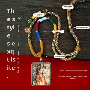 Tibet Zhaqi Lam, Diosa Tara Verde Étnica, Zorro de Nueve Colas, Buda de la Medicina, Dios de la Riqueza Amarillo, Gran Maestro del Cielo Negro, Quinto Maestro Manjushri - Product Image 2