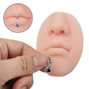 نموذج وجه وأنف وفم من السيليكون الناعم المرن للميكروبليدنج لممارسة الوشم وثقب الجسم ومحاكاة بشرية لأداة تعليمية - Product Image 3