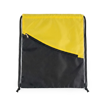 Sac à dos promotionnel en polyester tissé avec cordon de serrage et fermeture éclair, idéal pour les événements et les cadeaux promotionnels