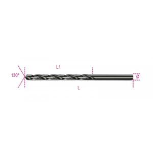 BETA - 004120234 Forets hélicoïdaux cylindriques longs en acier HSS rodé bruni (multi-pack) - EAN 8014230166322 DRILL BITS - Product Image 1