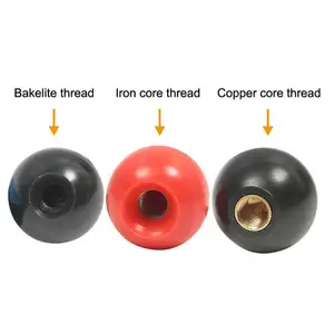 Botão de encaixe redondo para braçadeira, botão de rosca de plástico ajustável de latão/galvanizado, botão de encaixe para bola de baquelite