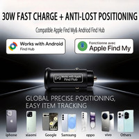 Localizador Antipérdida de Nuevo Diseño y Precio Accesible, Cargador de Coche con Función de Buscador para Find My Tag, Compatible con Apple iOS y Android, Rastreador de Coche