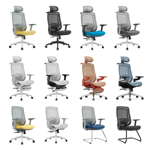 Silla de oficina ergonómica moderna y cómoda, ejecutiva, gris, de malla completa, para oficina, sillas de oficina - Product Image 2