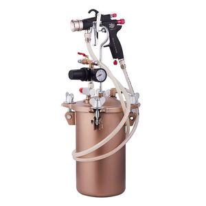 Colorful <b>Paint</b> Pressure Pot with Air Spray Gun Fluid Hose Assembly High Pressure Pneumatic Spraying System - Product Image 1
