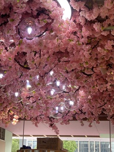 Árbol de cerezo Artificial para exteriores, flores rosas grandes de 8 pies - Product Image 2