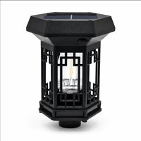 Lanterne solaire à piquet pour petit aménagement paysager, lampe de jardin extérieure à LED à filament chaud, avec poteau détachable pour la décoration de patio, allée, jardin et bordure