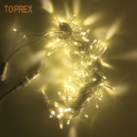 Guirlandes lumineuses LED blanches chaudes étanches IP65 pour décoration de Noël en extérieur, guirlandes lumineuses de Noël en caoutchouc étanches