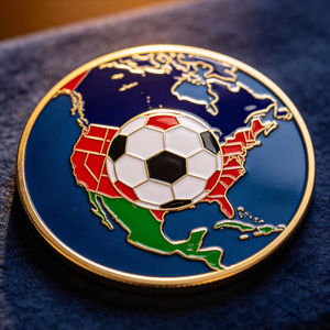 Moneda de Metal Personalizada con Diseño de Moneda de Desafío, Moneda Deportiva de Fútbol Esmaltada, Moneda de Metal Rara de Colección Fundida a Presión - Product Image 1