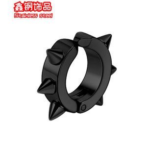 Pendientes de Acero de Titanio Redondos, Simples, Sin Perforación, Sin Botones, para Hombre y Mujer, Versátiles y a la Moda, Venta al por Mayor de Fábrica - Product Image 4
