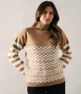 FNJIA <strong>Women's</strong> Custom Crew Neck Jacquard Pullover Christmas <strong>Jumper</strong> with Cartoon Pattern Winter Ugly <strong>Xmas</strong> Sweater - Product Image 1