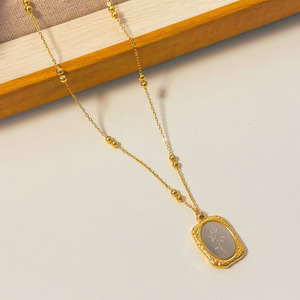Collana in Acciaio Inossidabile Placcato Oro, Design di Lusso alla Moda, Semplice e Trendy, Personalizzabile, per Uso Quotidiano Femminile, Gioielli all'Ingrosso - Product Image 2