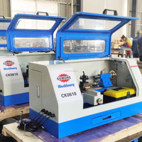 CK0618 Mini CNC Draaibank 300mm/2-assige GSK Besturing Horizontale Platte Bedden SP2102CNC Enkelvoudig Hobby/Onderwijs/Educatie/School Gebruik