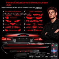 Spoiler universel pour voiture, modification décorative, spoiler lumineux en fibre de carbone, bande lumineuse LED montée sur véhicule, feu stop monté en hauteur