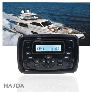 HASDA H-8103マリンボートヨットラジオステレオCDプレーヤーレシーバーバンドルコンボ、6.5インチ2ウェイ同軸スピーカー付き