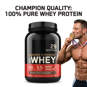 Proteína de Suero de Leche 100% Estándar Diamante de Marca Privada OEM, Suplemento para el Crecimiento y la Recuperación Muscular, Chocolate Doble Intenso - Product Image 1